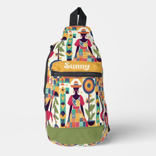 夏ひまわり園 スリングバッグ (正面)