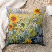夏ひまわり畑 クッション (ブランケット)