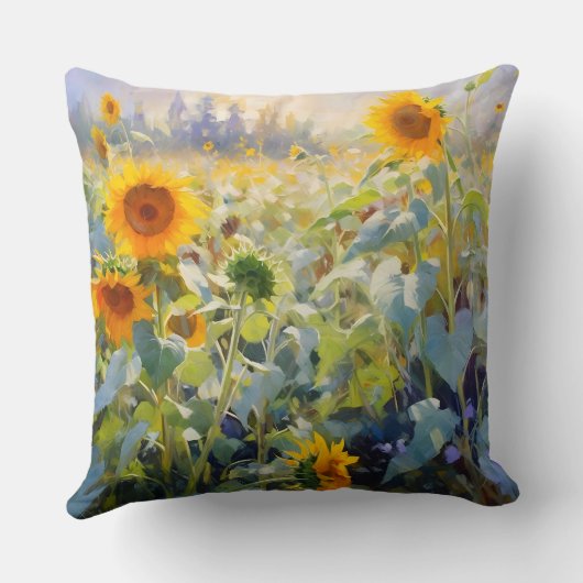 夏ひまわり畑 クッション (裏面)