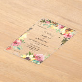 夏ひまわり結婚フローラ2 アクリル招待状 (レイダウン)