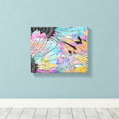 夏ひまわり10 x 8"インチ キャンバスプリント (インサイチュ (ウッドフロア))