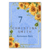 夏ひまクールわり水色退職パーティー テーブルナンバー (正面)