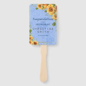 夏ひまクールわり水色退職パーティー ハンドファン (正面)