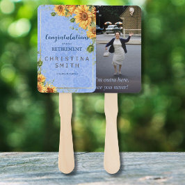 夏ひまクールわり水色退職パーティー ハンドファン