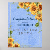 夏ひまクールわり水色退職パーティー ポスター (正面)