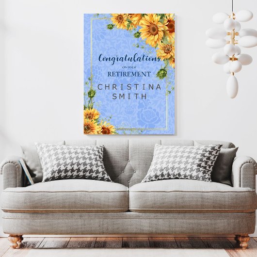 夏ひまクールわり水色退職パーティー ポスター