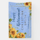 夏ひまクールわり水色退職パーティー 横断幕 (縦)