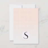 夏らしいコーラルピーチからグレーのグラデーション水玉模様 招待状 (裏面)