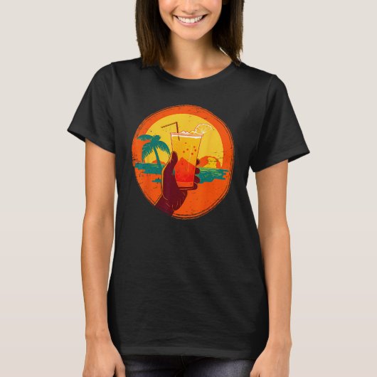 夏らしい気持ちにぴったりな、気持ちの良い夏のソフトドリンク Tシャツ (正面)