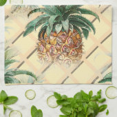 夏をテーマにしたパイナップル キッチンタオル (折り畳み)