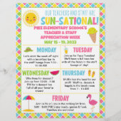 夏をテーマにした先生とスタッフの感謝の週 チラシ (正面)