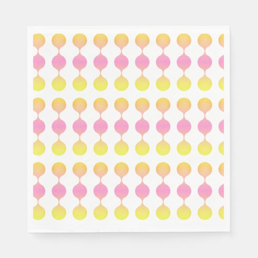 夏をテーマにした幾何学模様 スタンダードランチョンナプキン (正面)