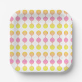 夏をテーマにした幾何学模様 ペーパープレート (正面)