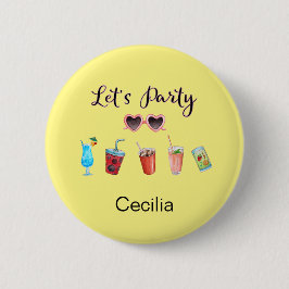夏をパーティーパーソナライズされたに 缶バッジ