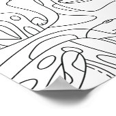 夏を意識して猫おもしろいを溶かすポスター ポスター (角)