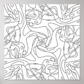 夏を意識して猫おもしろいを溶かすポスター ポスター (正面)