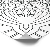 夏を意識して:平和な植物色 ポスター (角)