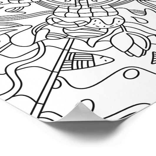 夏を意識:クリエイティブと色よくはしゃぐ付け ポスター (角)