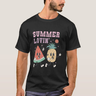 夏を愛するスイカとリンゴ Tシャツ