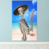 夏を楽しみにしている キャンバスプリント (インサイチュ (ウッドフロア))