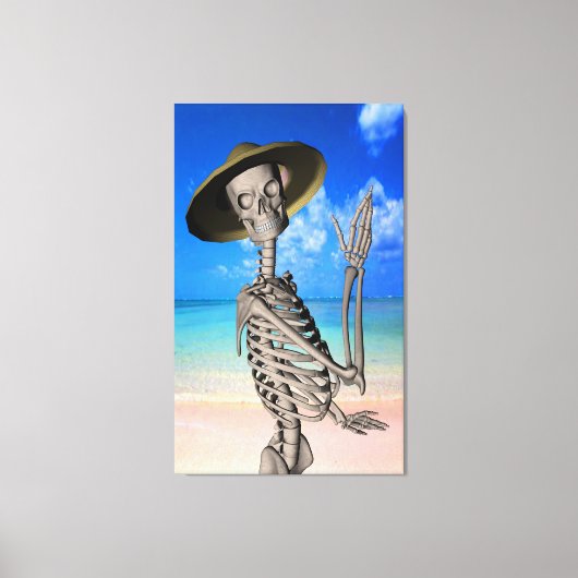 夏を楽しみにしている キャンバスプリント (正面)