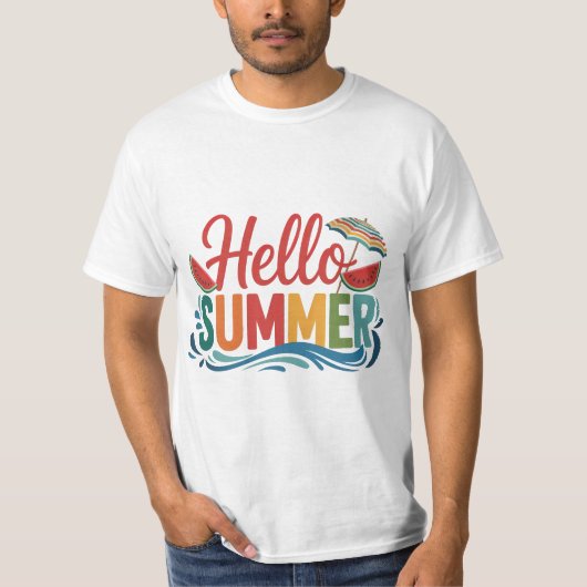 夏を楽しむキュートな面白いTシャツギフト Tシャツ (正面)