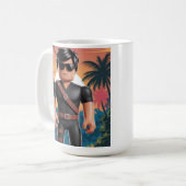 夏を楽しもう コーヒーマグカップ (正面左)