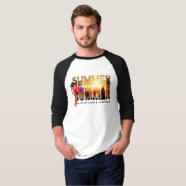 夏を楽しもう | メンズ 3/4 スリーブ ラグラン Tシャツ