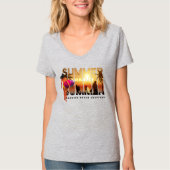 夏を楽しもう | 女性用Vネック Tシャツ (正面)