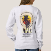 夏を迎え入れる | レディース スウェットシャツ (裏面)