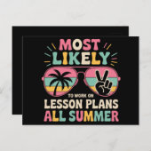 夏を通してレッスンプランで働く可能性が最も高い ポストカード (正面/裏面)