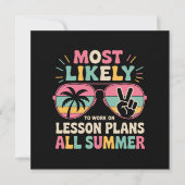 夏を通してレッスンプランで働く可能性が最も高い 招待状 (正面)