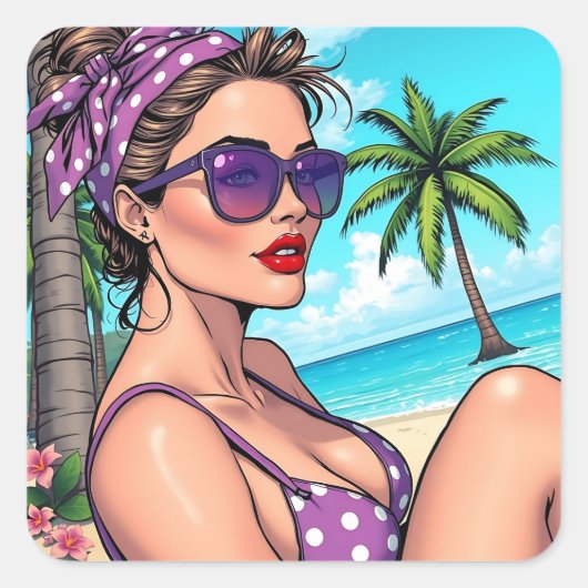 夏を過ごし素晴らしたい | ことわざhi スクエアシール (正面)