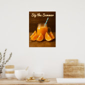 夏を飲む – オレンジジュース水の色のポスター ポスター (キッチン)