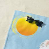 夏アメリカのエスキモー犬 ビーチタオル (インサイチュ)