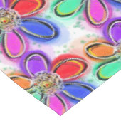 夏アート水色の花 テーブルクロス (アングル)