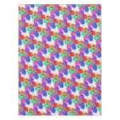 夏アート水色の花 テーブルクロス (正面)