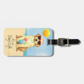 夏イエロー・ラブラドール・レトリーバー荷物タグ ラゲッジタグ (正面横)