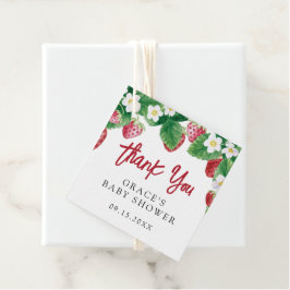 夏イチゴ赤ちゃんシャワーありがとう フェイバータグ