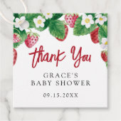 夏イチゴ赤ちゃんシャワーありがとう フェイバータグ (正面)