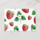 夏イチゴ赤ちゃんシャワーおむつラッフル エンクロージャーカード (裏面)