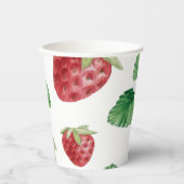夏イチゴ赤ちゃんシャワーゲーム 紙コップ (正面)
