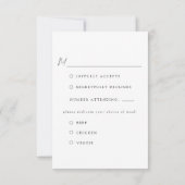 夏エレガントのフローラの食事の結婚選択 出欠カード (裏面)