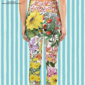 夏エレガントのフローラ数々の色庭園 カプリレギンス