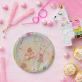 夏エレガントのフローラ ペーパープレート (パーティー)