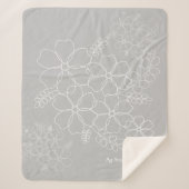 夏エレガントシンプル花模様 シェルパブランケット (正面)