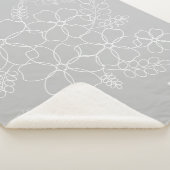 夏エレガントシンプル花模様 シェルパブランケット (3/4)