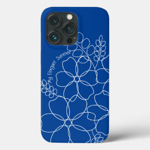 夏エレガントシンプル花模様 iPhone 13 PROケース