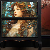 夏エレガントビクトリアン神アールヌーボー 薄葉紙