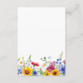 夏エレガント素朴フローラ結婚ズ エンクロージャーカード (裏面)